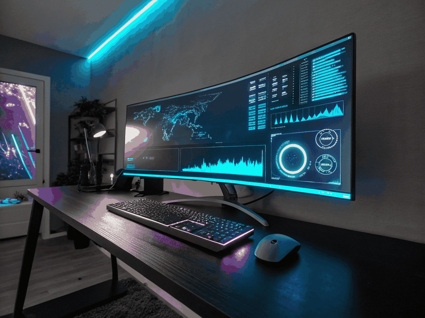 Advanced AI interface visualization
